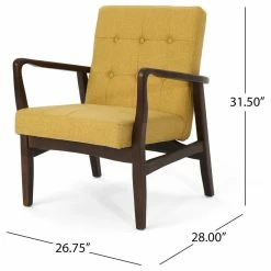 GDFStudio GDF Studio Callisto Mid Century Modern Fabric Club Chair, Mustard/Dark Espresso -GDF sofa Shop 11f1d89901b802bb 4871 w800 h800 b1 p0