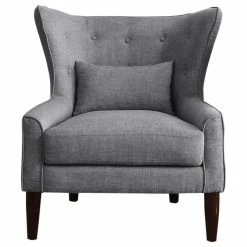 Rosevera Corporation Millett Wingback Chair, Gray