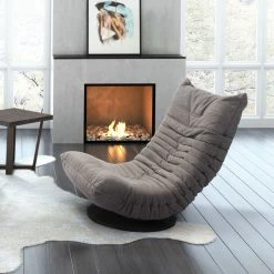 Zuo Modern Contemporary Zuo Down Low Swivel Accent Chair In Gray -GDF sofa Shop 1391375f00f5c344 9266 w800 h800 b0 p0