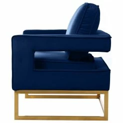 Meridian Furniture Noah Velvet Accent Chair, Navy, Gold Base -GDF sofa Shop 13a1c23302740c54 2795 w800 h800 b1 p0