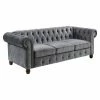 Domain Industries Inc. Lexicon Welwyn Velvet Chesterfield Sofa In Dark Gray -GDF sofa Shop 13f1f2d80fffda25 1812 w800 h800 b1 p0