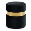 Meridian Furniture Hailey Velvet Ottoman/Stool, Gold Band, Black -GDF sofa Shop 15115dd002740b93 2581 w800 h800 b1 p0