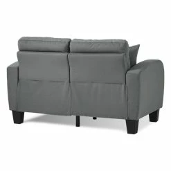 Domain Industries Inc. Lexicon Sinclair Upholstered Loveseat With 2 Pillows In Gray -GDF sofa Shop 17b181d60f2f7ee2 2561 w800 h800 b1 p0