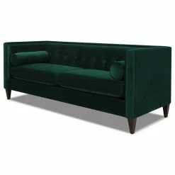 Jennifer Taylor Home Jack 84" Modern Tuxedo Tufted Sofa, Evergreen Velvet -GDF sofa Shop 1891854e0e1fb2c4 6634 w800 h800 b1 p0