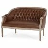 GDFStudio GDF Studio Megan Classical Tufted Loveseat, Cognac And Antique, Faux Leather -GDF sofa Shop 1931ccdb01c44790 9147 w800 h800 b1 p0