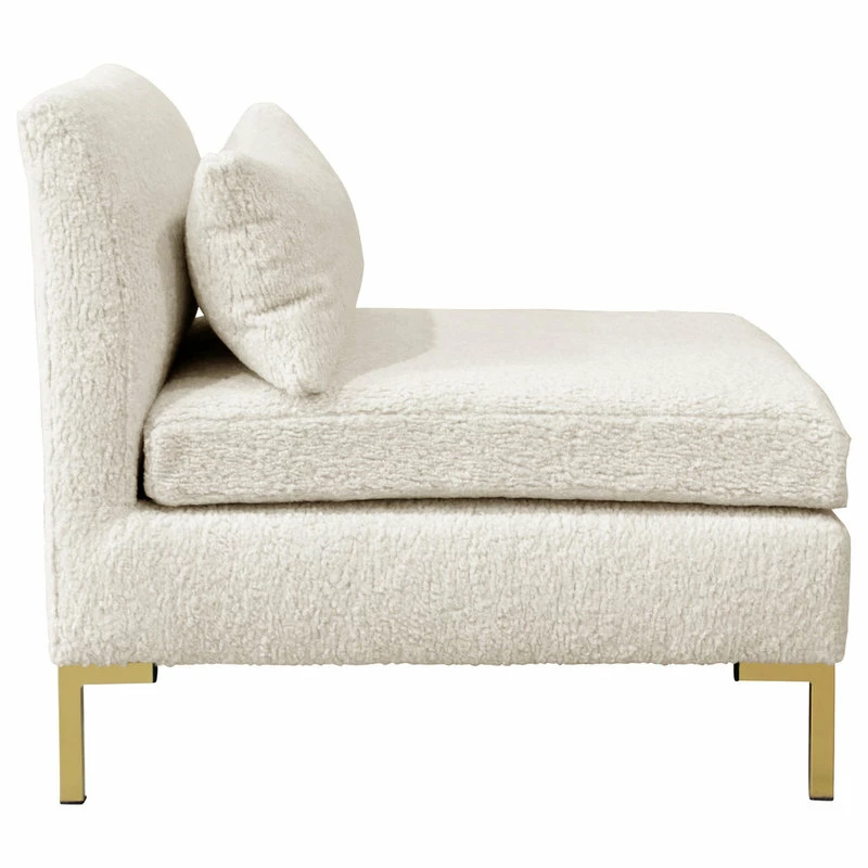 Skyline Furniture Mfg Inc Holly Armless Chair In Sheepskin Natural 7 Skyline Furniture Mfg Inc Holly Armless Chair In Sheepskin Natural - Image 5