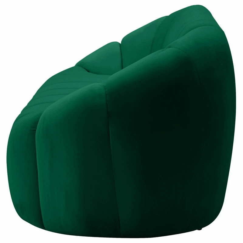 Meridian Furniture Elijah Velvet Upholstered Loveseat, Green 8 Meridian Furniture Elijah Velvet Upholstered Loveseat, Green - Image 6