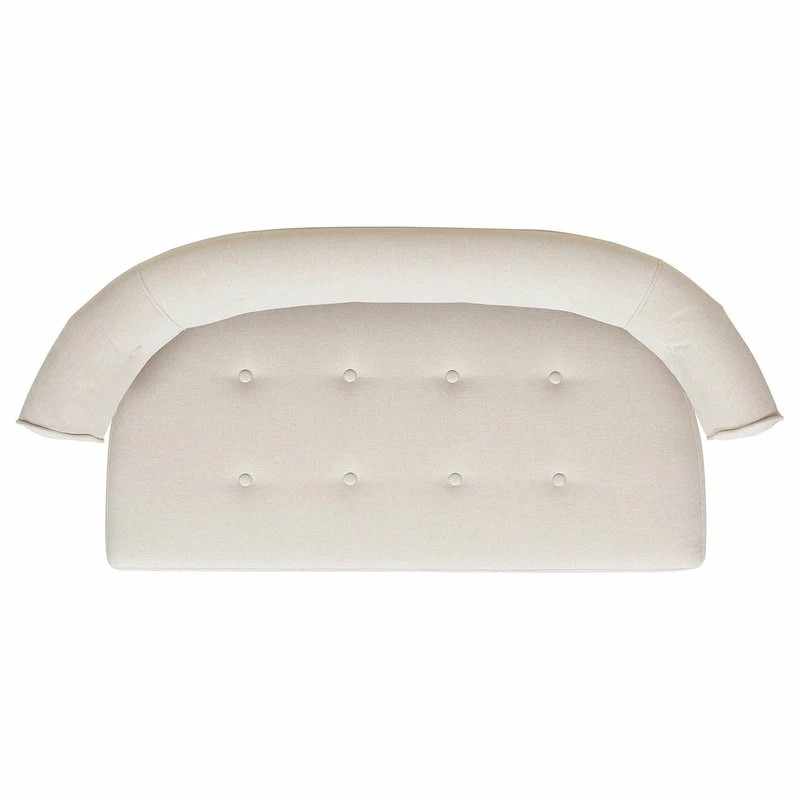 Jennifer Taylor Home Jared Roll Arm Tufted Bench Settee, Sky Neutral Beige Polyester Yarn-Dyed 10 Jennifer Taylor Home Jared Roll Arm Tufted Bench Settee, Sky Neutral Beige Polyester Yarn-Dyed - Image 8