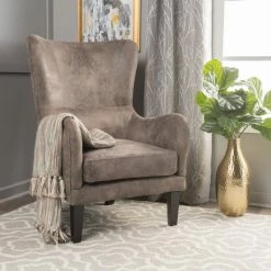 GDFStudio Lorenzo Contemporary Wingback Club Chair With Nailhead Trim, Gray Brown -GDF sofa Shop 1b117e14039fdf44 2115 w800 h800 b0 p0