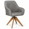 Costway Swivel Accent Chair Fabric Vanity Study Armchair W/Beech Wood Legs Gray -GDF sofa Shop 1b31c9af007fe1a4 8001 w800 h800 b1 p0
