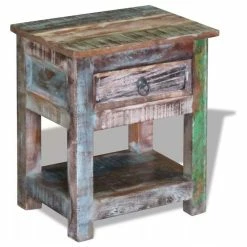 Vida XL International B.V. VidaXL Solid Reclaimed Wood Side End Table Storage Cabinet Nightstand 1 Drawer 11 Vida XL International B.V. VidaXL Solid Reclaimed Wood Side End Table Storage Cabinet Nightstand 1 Drawer -GDF sofa Shop 1b819b2a0bdc2a83 4910 w800 h800 b1 p0