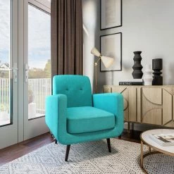 Belleze Hasting Mid Century Modern Accent Chair, Contemporary Armchair - Mallard Teal -GDF sofa Shop 1d813258021895e6 2764 w800 h800 b0 p0