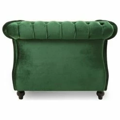 GDFStudio Leila Chesterfield Velvet Club Chair, Emerald, Dark Brown -GDF sofa Shop 1de149ed01d7a88f 3614 w800 h800 b1 p0