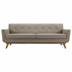 LexMod Engage Upholstered Fabric Sofa, Granite