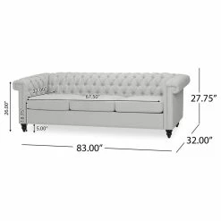 GDFStudio Spencer Tufted Chesterfield Fabric 3 Seater Sofa 15 GDFStudio Spencer Tufted Chesterfield Fabric 3 Seater Sofa -GDF sofa Shop 1f51f694022ebea2 0932 w800 h800 b1 p0