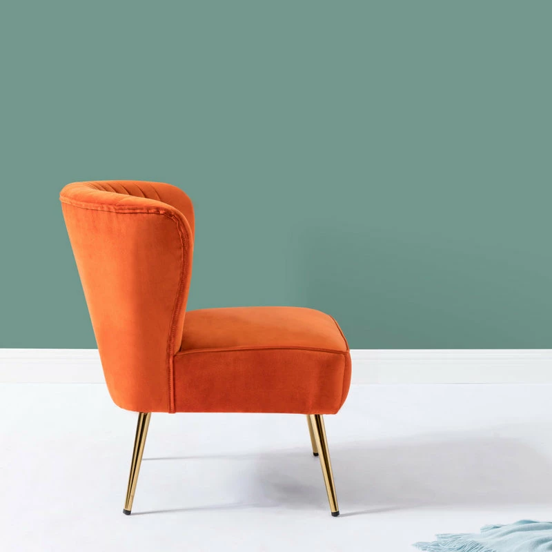 Karat Home Monica Side Chair, Orange 5 Karat Home Monica Side Chair, Orange - Image 3