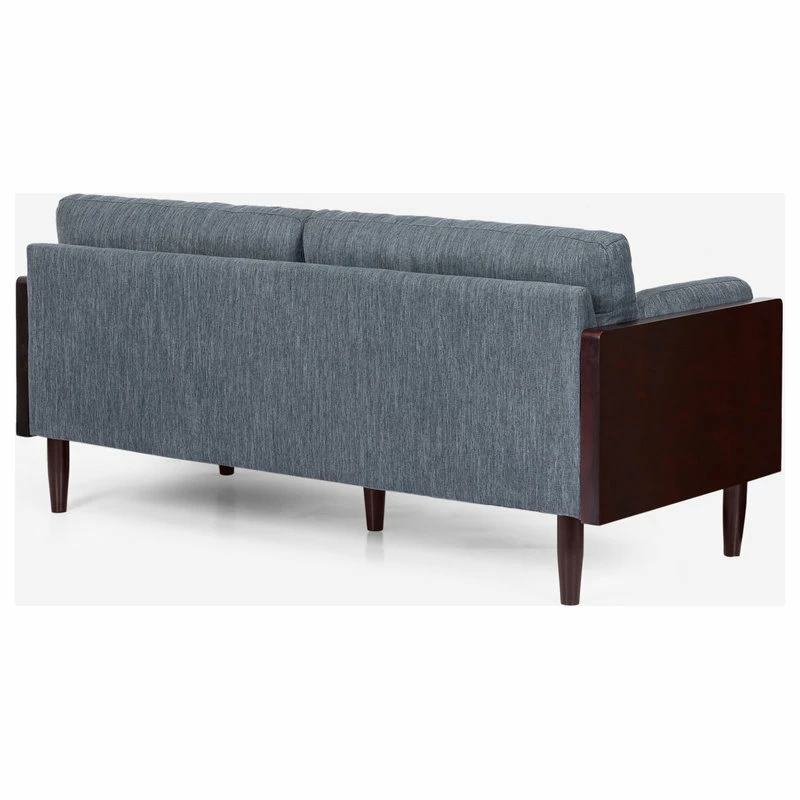 GDFStudio Bagan Mid-Century Modern Upholstered 3 Seater Sofa, Charcoal + Dark Walnut 11 GDFStudio Bagan Mid-Century Modern Upholstered 3 Seater Sofa, Charcoal + Dark Walnut - Image 9