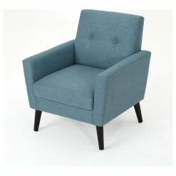 GDFStudio GDF Studio Sierra Mid Century Fabric Club Chair, Blue