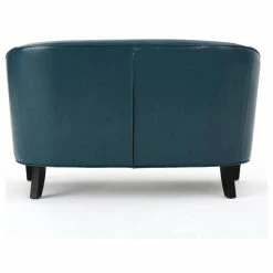 GDFStudio GDF Studio Isolde Modern Petite Loveseat, Teal Leather -GDF sofa Shop 2141c04501c525c7 3958 w800 h800 b1 p0