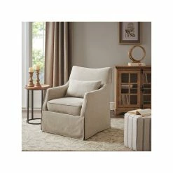 Olliix Martha Stewart Farm House Skirted Swivel Chair With Beige Finish MT103-0008 -GDF sofa Shop 224193c40ddd6c0d 3529 w800 h800 b0 p0