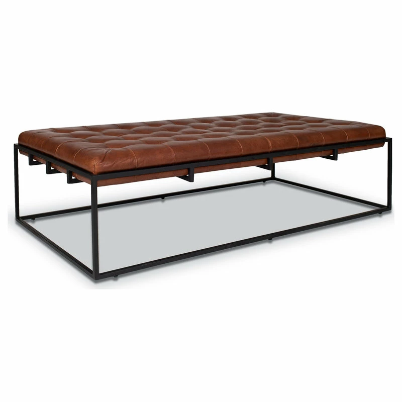 Edgemod Curio Ottoman, Tan/Black 4 Edgemod Curio Ottoman, Tan/Black - Image 2