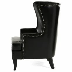 GDFStudio GDF Studio Jameson Tall Wingback Leather Club Chair, Black -GDF sofa Shop 23a104e3039fdd91 1590 w800 h800 b1 p0