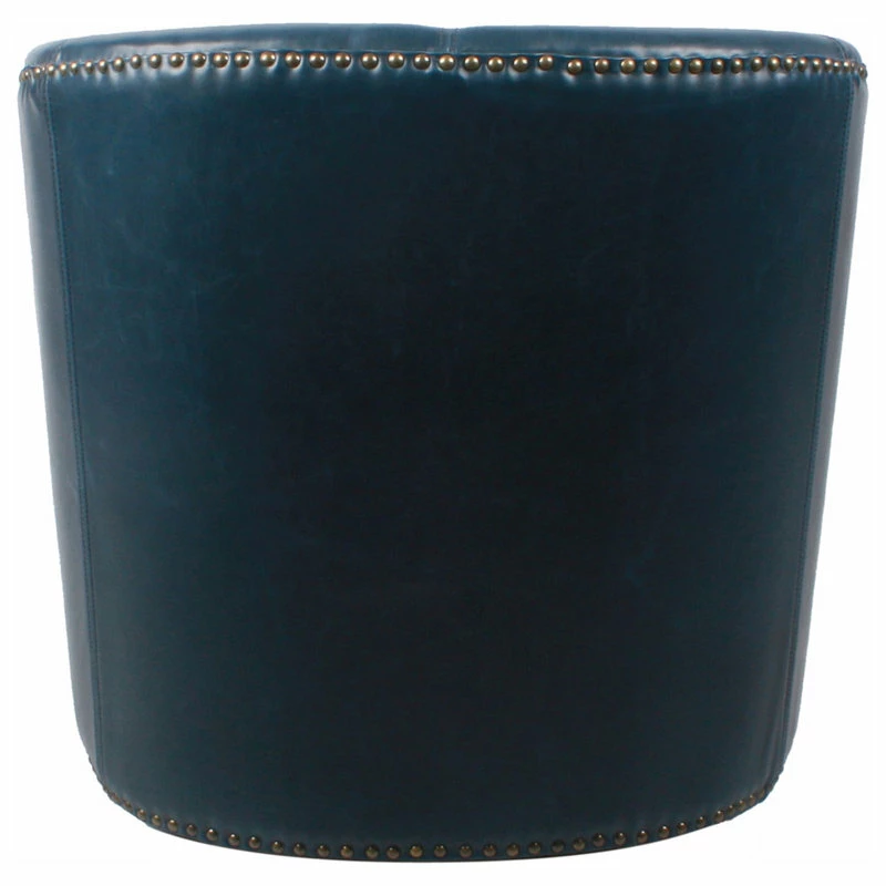 New Pacific Direct Inc. Ernest Bonded Leather Swivel Chair, Vintage Blue 6 New Pacific Direct Inc. Ernest Bonded Leather Swivel Chair, Vintage Blue - Image 4