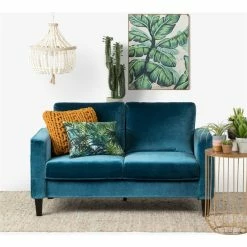 South Shore Furniture South Shore Liveit Cozy Loveseat In Velvet Blue -GDF sofa Shop 240145570f1672d0 4288 w800 h800 b1 p0