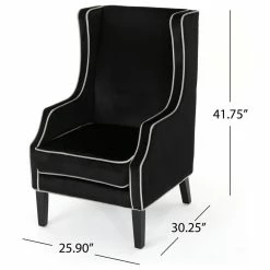 GDFStudio GDF Studio Edell Traditional New Velvet Two Toned High Winged Back Club Chair, B -GDF sofa Shop 24b17e4101c98c7e 9011 w800 h800 b1 p0