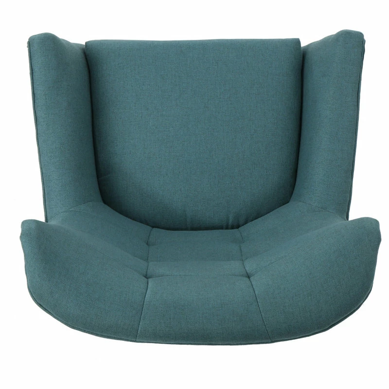 GDFStudio GDF Studio Temescal Mid Century Modern Dark Teal Fabric Club Chair, Dark Teal 13 GDFStudio GDF Studio Temescal Mid Century Modern Dark Teal Fabric Club Chair, Dark Teal - Image 11