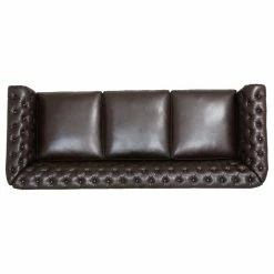 GDFStudio Vita Chesterfield Tufted Faux Leather Sofa, Brown -GDF sofa Shop 25f1c03b019cb619 2341 w800 h800 b1 p0