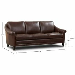 Hello Sofa Home Sienna Genuine Leather Midcentury Modern Sofa, Brown -GDF sofa Shop 2761aaad0f171f78 4286 w800 h800 b1 p0