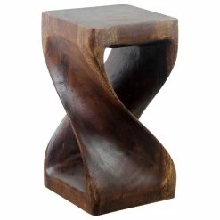 Kammika Import Export Co., Ltd (Thailand) Haussmann® Original Wood Twist Stool 10 X 10 X 18 In High Mocha Oil -GDF sofa Shop 2851002c01baaf36 5826 w800 h800 b1 p0