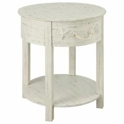Coast To Coast Accents One Drawer Accent Table H24.00, Sanibel White Rub