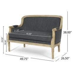 GDFStudio Alton Fabric Upholstered Loveseat, Charcoal And Natural -GDF sofa Shop 29d17cd9013411d1 1925 w800 h800 b1 p0