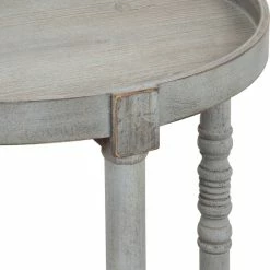 Uniek Bellport Round Wood Side Table With Shelf, Gray 20x20x24 -GDF sofa Shop 29e1f1730cee8c12 4807 w800 h800 b0 p0
