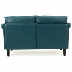 GDFStudio GDF Studio Harbison Leather Loveseat Settee, Teal -GDF sofa Shop 2b217bbc0f9074fe 3578 w800 h800 b1 p0
