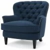 GDFStudio GDF Studio Alfred Royal Vintage Design Upholstered Arm Chair, Dark Blue -GDF sofa Shop 2b71e8a40f907a8b 9354 w800 h800 b1 p0