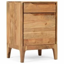 GDFStudio Letitia Modern Handcrafted Acacia Wood Side Table