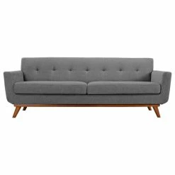 LexMod Engage Upholstered Fabric Sofa, Expectation Gray