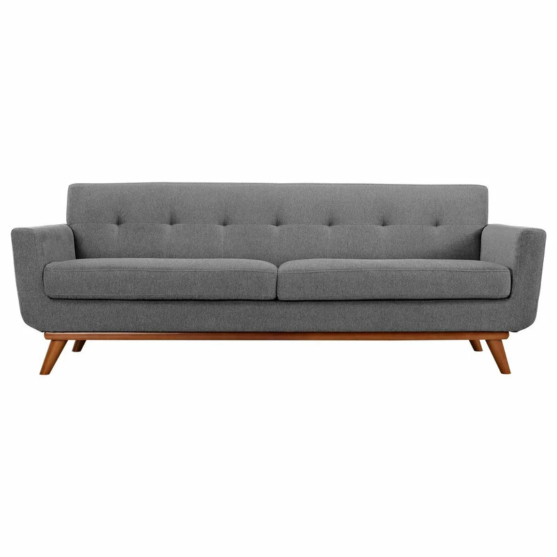 LexMod Engage Upholstered Fabric Sofa, Expectation Gray 3 LexMod Engage Upholstered Fabric Sofa, Expectation Gray