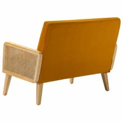 Karat Home Wicker Arm Loveseat, Yellow -GDF sofa Shop 2ce1431801e8ca0e 0817 w800 h800 b1 p0