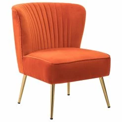 Karat Home Monica Side Chair, Orange