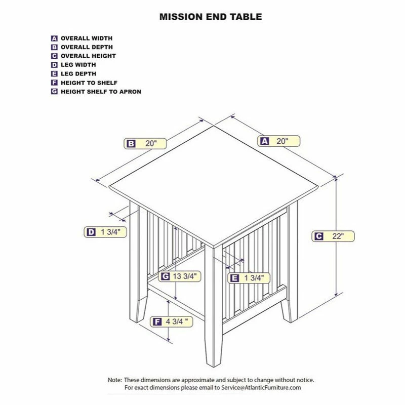 AFI Mission End Table In Walnut 6 AFI Mission End Table In Walnut - Image 4