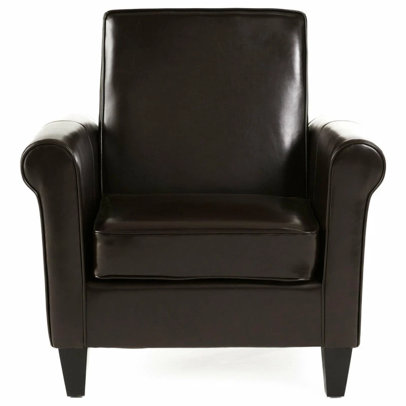 GDFStudio GDF Studio Larkspur Modern Design Leather Club Chair, Brown 14 GDFStudio GDF Studio Larkspur Modern Design Leather Club Chair, Brown - Image 12