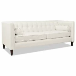 Jennifer Taylor Home Jack 84" Modern Tuxedo Tufted Sofa, Cloud White Performance Velvet -GDF sofa Shop 2de1a02703daf4b1 6594 w800 h800 b1 p0