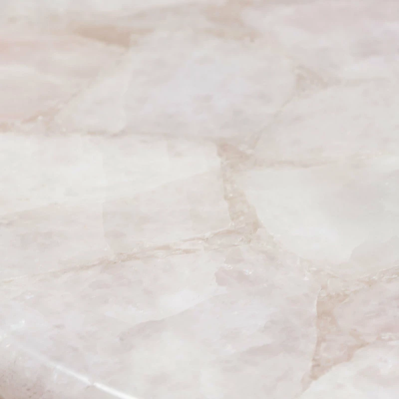 Diamond Sofa Mika Round Accent Table With Rose Quartz Top With Brass Base 10 Diamond Sofa Mika Round Accent Table With Rose Quartz Top With Brass Base - Image 8