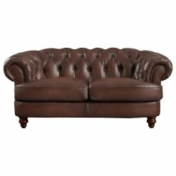Hydeline USA Hydeline Newport Top Grain Leather Sofa Collection, 72.5" Loveseat