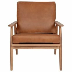 Moe's Home Collection Harper Leather Lounge Chair Tan