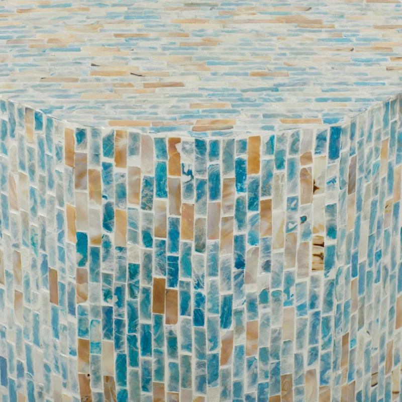 Brimfield & May Contemporary Blue Mother Of Pearl Accent Table 47336 9 Brimfield & May Contemporary Blue Mother Of Pearl Accent Table 47336 - Image 7